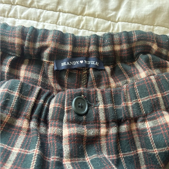 Brandy Melville Black and Brown Plaid straight leg pants - Picture 3 of 3
